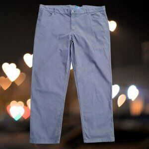 George NEW Men's Stretch Premium 5 Pocket Straight Leg Pants Gray Size 44x30